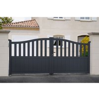 Doppelflügeltor aus aluminium 3m MEIJE 300 x 140 cm von CASANOOV