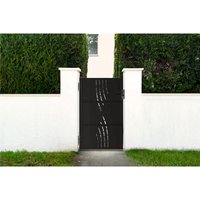 Gartentür aus Stahl 1m NALI VELETA H.160cm mattschwarz von CASANOOV