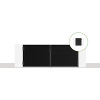 NALI Drehtorpaket 3x1,2m + Tor H.120cm mattschwarz von CASANOOV