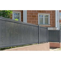 PVC-Sichtschutzlamellen-Starr-Set CINTO 2m H.120cm grau - mit Clips und Abschlussprofil PVC-Sichtschutzlamellen-Starr-Set CINTO 2m H.120cm grau - mit Clips und Abschlussprofil von CASANOOV