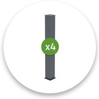 Satz von 4 Alu Pfosten H.190cm EIFEL 20x20 - Anthrazitgrau von CASANOOV