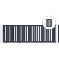 Schiebetor 5m VEYMONT H.160cm Aluminium + Tor VEYMONT H160 GRAU von CASANOOV