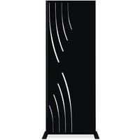 Schwarze VELETA-Dekorplatte, H. 160 cm, linke Seite mit Mustern von CASANOOV