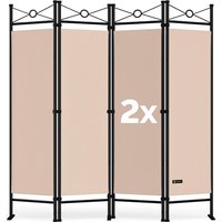 Casaria - 2er Set Paravent Lucca 180x163 cm Verstellbar Raumteiler Trennwand Umkleide Sichtschutz Spanische Wand Rose Casaria - 2er Set Paravent Lucca 180x163 cm Verstellbar Raumteiler Trennwand Umkleide Sichtschutz Spanische Wand Rose von Casaria