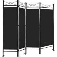 Paravent 180x163cm Flexibel Standfuß Blickdicht 30°C Waschbar Stabil Innen Wohnzimmer Trennwand Raumtrenner Stellwand schwarz - Casaria Paravent 180x163cm Flexibel Standfuß Blickdicht 30°C Waschbar Stabil Innen Wohnzimmer Trennwand Raumtrenner Stellwand schwarz - Casaria von Casaria