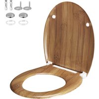 Casaria - wc Sitz Duroplast Absenkautomatik Schnellbefestigung Bad Toilettendeckel Klobrille antibakteriell Farbauswahl Bambus von Casaria