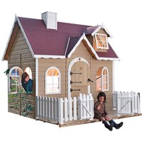 Gartenhaus Kinder mit Terrasse und stockbett tirol - 255x275 x 260 cm - casas Green House Bemaltes Spielhaus, Transport inklusive von GREEN HOUSE
