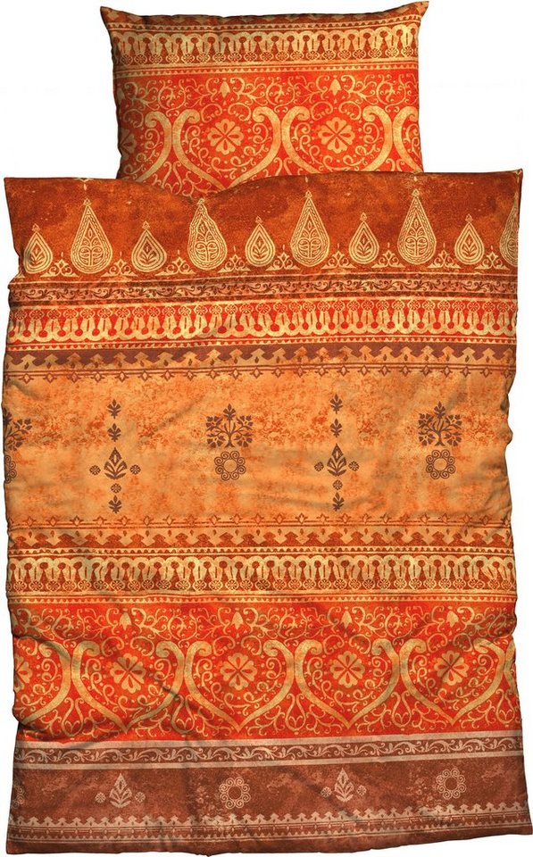 CASATEX Bettwäsche Indi, Satin, 2 teilig, romantisch, orientalisch, weich und gemütlich von CASATEX