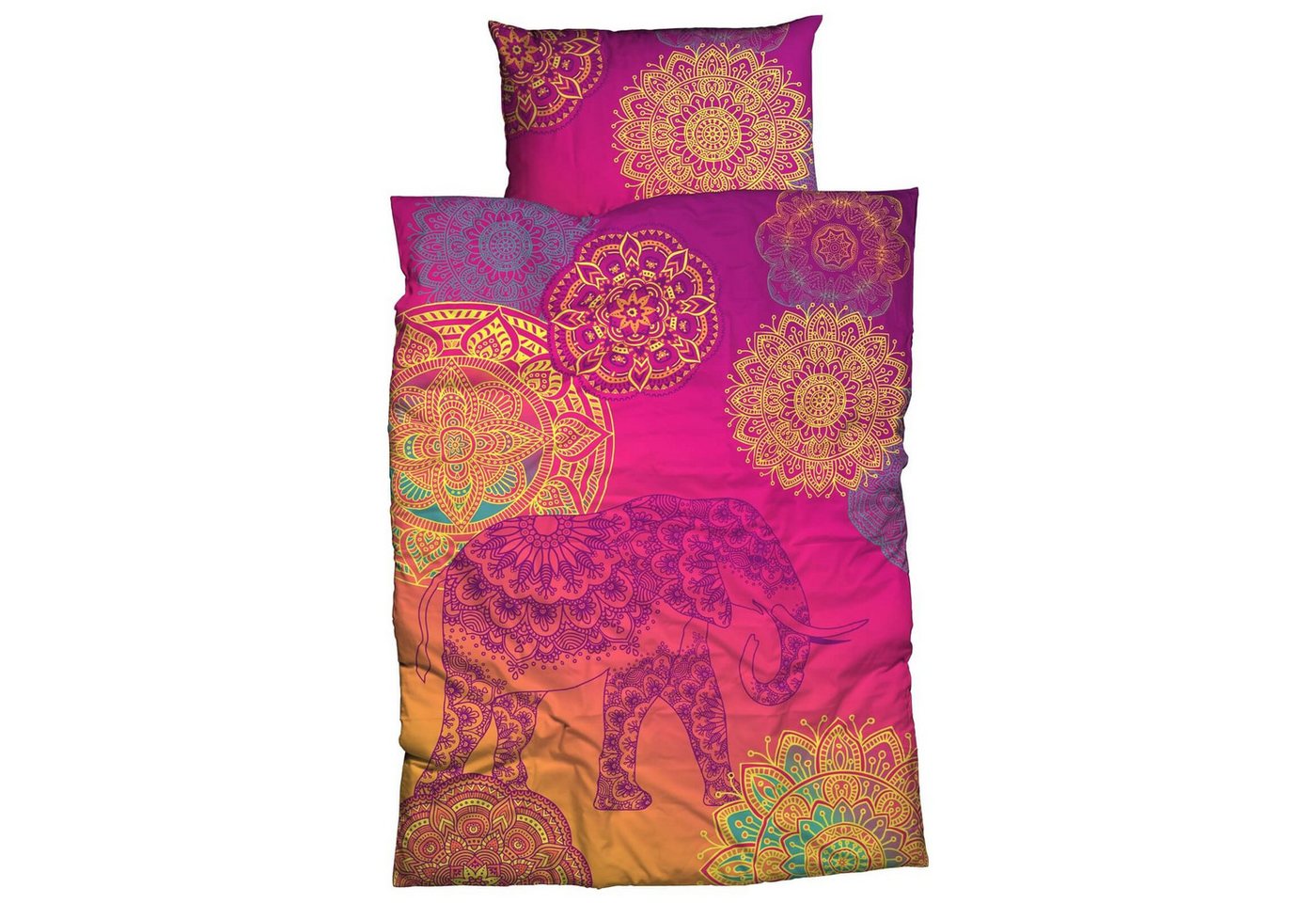 CASATEX Bettwäsche Noida Violett Türkis Orange, Renforcé, 2 teilig, Orientalisch, Ornamente CASATEX Bettwäsche Noida Violett Türkis Orange, Renforcé, 2 teilig, Orientalisch, Ornamente von CASATEX