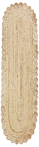 CASAVANI 3x5 Ovaler Jute-Teppich - kleiner Flächenteppich in Beige, handgewebter Kelim Flachgewebe, 0,7 cm dicke Naturjüte, handgefertigte Boho-Optik für den Innenbereich im Eingangsbereich oder in CASAVANI 3x5 Ovaler Jute-Teppich - kleiner Flächenteppich in Beige, handgewebter Kelim Flachgewebe, 0,7 cm dicke Naturjüte, handgefertigte Boho-Optik für den Innenbereich im Eingangsbereich oder in von CASAVANI