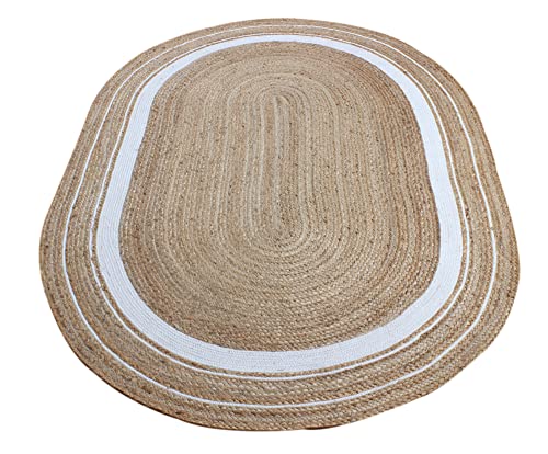 CASAVANI Indischer handgefertigter runder Jute-Teppich Outdoor-Fußmatten gewebter Teppich Wohnzimmer Küche Jute-Teppich umweltfreundlich Bodenteppich Home Boho Teppich 80 x 120 cm (2,6 x 4 Fuß Läufer) CASAVANI Indischer handgefertigter runder Jute-Teppich Outdoor-Fußmatten gewebter Teppich Wohnzimmer Küche Jute-Teppich umweltfreundlich Bodenteppich Home Boho Teppich 80 x 120 cm (2,6 x 4 Fuß Läufer) von CASAVANI