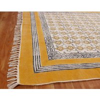 3 X 5 8 10 Ft Hand Blockdruck Baumwolle Teppich Boho Dekor Kelim Dhurrie Outdoor Gartenteppich Yoga Met 3 X 5 8 10 Ft Hand Blockdruck Baumwolle Teppich Boho Dekor Kelim Dhurrie Outdoor Gartenteppich Yoga Met von CASAVANIHOMES
