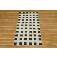 Baumwoll-Teppich Flurläufer Schwarzer Mehrfarbiger Teppich in Sondergröße 2, 6 X 8 3 10 4 12 Fuß Baumwoll-Teppich Flurläufer Schwarzer Mehrfarbiger Teppich in Sondergröße 2, 6 X 8 3 10 4 12 Fuß von CASAVANIHOMES