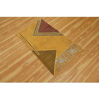 Braun Block Gedruckt Teppich Handgemachter Baumwolle Dhurrie Wohnzimmer Treppenläufer Großflächig 5x8 5x5 2x20 10x14 Fuß Braun Block Gedruckt Teppich Handgemachter Baumwolle Dhurrie Wohnzimmer Treppenläufer Großflächig 5x8 5x5 2x20 10x14 Fuß von CASAVANIHOMES