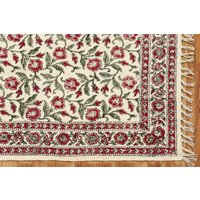 Dunkelroter Läufer Mit Blumenmuster, Handbedruckter Teppich, Großer Wohnzimmerteppich, Handwaschbarer 6 X 6, 8 10, 4 20, 2 18 Fuß Dunkelroter Läufer Mit Blumenmuster, Handbedruckter Teppich, Großer Wohnzimmerteppich, Handwaschbarer 6 X 6, 8 10, 4 20, 2 18 Fuß von CASAVANIHOMES