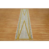 Extra Großer Läufer Handgewebter Baumwollläufer Senf Gelber Baumwollteppich Streifen Teppich 3x20 2x30 4x50 Fuß Extra Großer Läufer Handgewebter Baumwollläufer Senf Gelber Baumwollteppich Streifen Teppich 3x20 2x30 4x50 Fuß von CASAVANIHOMES