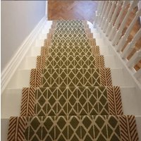 Grün-Beige Baumwoll-Teppich, Waschbar, Handblockbedruckt, Treppenläufer, Teppich, Außenterrasse, Dhurrie, Heimdekoration, Weihnachtsgeschen Grün-Beige Baumwoll-Teppich, Waschbar, Handblockbedruckt, Treppenläufer, Teppich, Außenterrasse, Dhurrie, Heimdekoration, Weihnachtsgeschen von CASAVANIHOMES