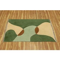 Handgefertigter Grüner Block Bedruckter Teppich Flur Dhurrie Läufer Innen Draussen Flachgewebe 4x6 6x6 2x20 8x10 Feet Handgefertigter Grüner Block Bedruckter Teppich Flur Dhurrie Läufer Innen Draussen Flachgewebe 4x6 6x6 2x20 8x10 Feet von CASAVANIHOMES
