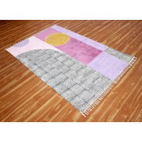 Rosa Mehrfarbiger Teppich Handgemachter Baumwollteppich Outdoor-Teppich 4x8 8x10 10x14 Fuß Rosa Mehrfarbiger Teppich Handgemachter Baumwollteppich Outdoor-Teppich 4x8 8x10 10x14 Fuß von CASAVANIHOMES
