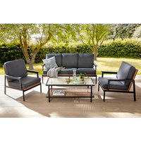 CASAYA Loungeset »Pelada «, 4 Sitzplätze, Aluminium/Kunststoff, anthrazit - grau von CASAYA