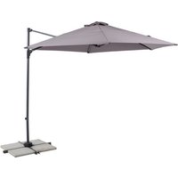 CASAYA Pendelschirm, Ø: 300 cm, Polyester/Aluminium, dark grey - blau von CASAYA