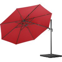CASAYA Pendelschirm »Paros«, ØxH: 350 x 265 cm, Sonnenschutzfaktor: 80+ - rot von CASAYA