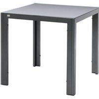 CASAYA Tisch, BxT: 80 x 90 cm, Aluminium/Glas, anthrazit - grau von CASAYA