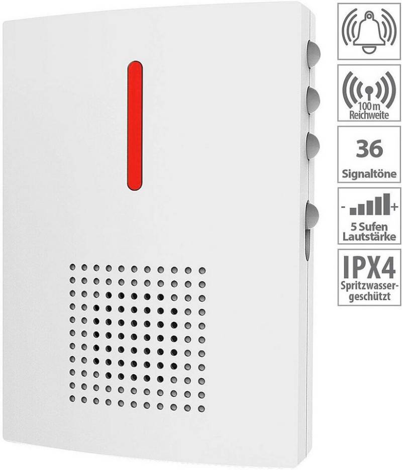 CASAcontrol Türklingel Casacontrol FTK-120 Funkklingel für Mehrfamilienhaus 100 Meter (1-St), 36 Melodien von CASAcontrol