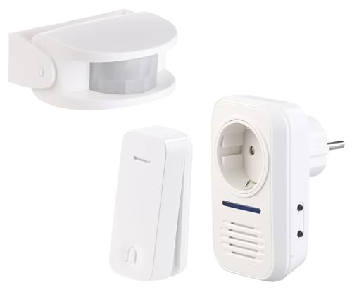 CASAcontrol Zubehör zu Türklingel Set: Steckdosen-Funkklingel-Set mit kinetischem Taster und Bewegungsmelder (Türklingel-Komplett-Set, Kabellose Klingel, Alarmanlage) von CASAcontrol