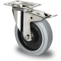 CASCOO Lenkrolle mit Totalfeststeller ø 100 mm Serie R4E2 Kugellager Edelstahl CASCOO Lenkrolle mit Totalfeststeller ø 100 mm Serie R4E2 Kugellager Edelstahl von CASCOO