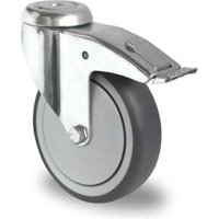 CASCOO Rückenlochlenkrolle mit Totalfeststeller ø 100 mm Serie P2T2 Kugellager von CASCOO