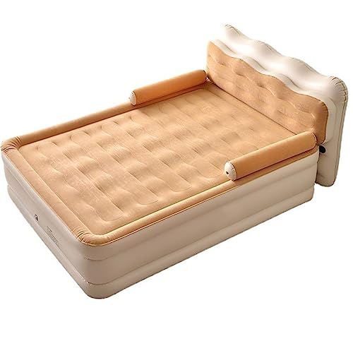 CASEGO Aufblasbare Matratze für den Außenbereich mit Rückenlehne und Armlehnen, leicht, tragbar, einfach zu installieren und aufzubewahren, Doppelbett, aufblasbares Bett von CASEGO