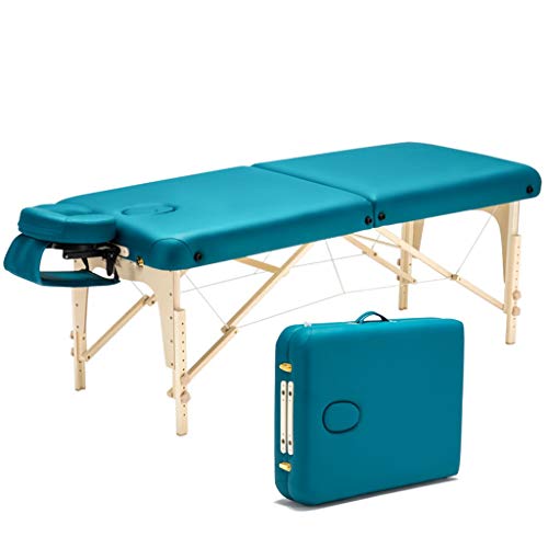 CASEGO Klappbarer Massagetisch aus Holz, leicht und einfach zu tragen, mit Atemkopfloch, höhenverstellbar, für mehrere Szenen geeignet von CASEGO