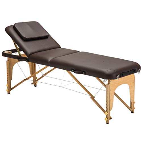 CASEGO Multifunktionaler Massagetisch mit Holzrahmen und Stabiler Tragfähigkeit, geeignet für Schönheitssalons, Massagezentren, Tattoo-Studios usw. (A 60cm) von CASEGO