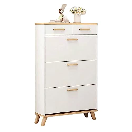 CASEGO Schuhschrank, multifunktionaler schmaler Haushaltsschuhschrank, ultradünnes Veranda-Schuhregal, geeignet für Eingang und Wohnzimmer (90x24x134cm) von CASEGO