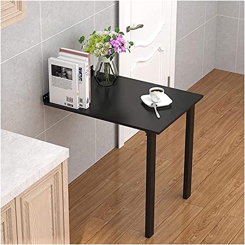 CASEGO Schwarzer faltbarer Esstisch zur Wandmontage, einfach zu installieren, flexibel zu platzieren und pflegeleicht, geeignet für mehrere Szenarien (100 x 40 cm) von CASEGO