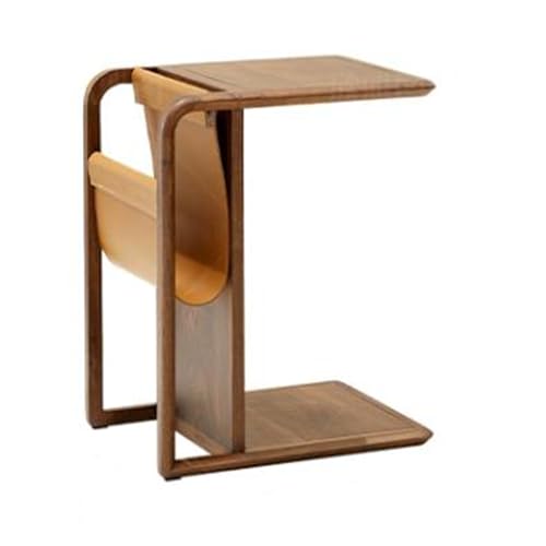 CASEGO Verstellbarer C-förmiger Beistelltisch, Korrosionsbeständig, Umweltfreundlich Und Leicht Zu Reinigen, Kleiner Couchtisch Für Wohnzimmer, Schlafzimmer, Nachttisch (48 * 36 * 55cm) von CASEGO