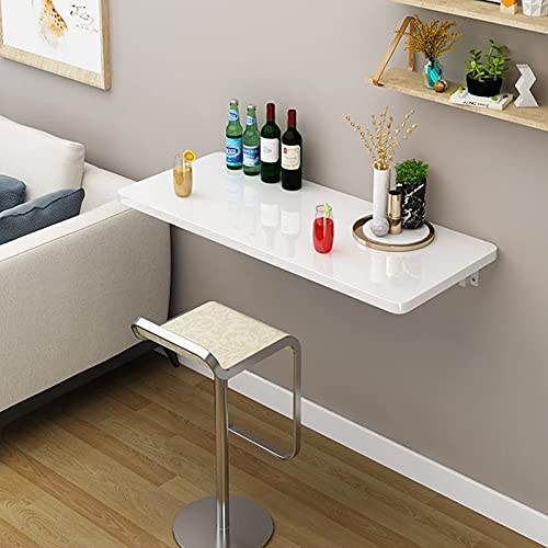 CASEGO Weißer faltbarer Wandtisch zur Wandmontage, einfach zu installieren, geeignet für Wohnzimmer, Balkon, Küche usw. von CASEGO