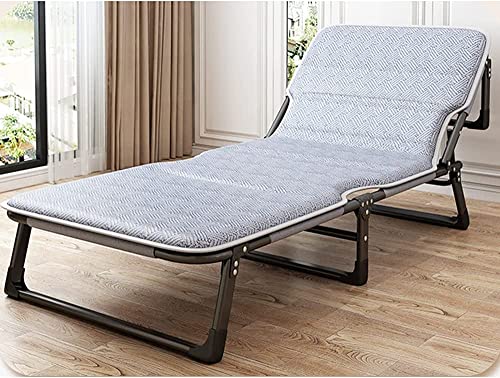 Garten-Loungestuhl, tragbarer Liegestuhl, faltbarer Camping-Reise-Loungestuhl, geeignet für Veranda und Pool (grau + c 70 cm + breit) von CASEGO