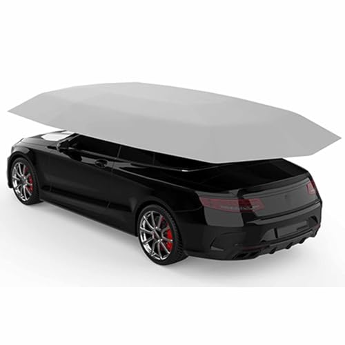 Vollautomatisches Auto-Markisentuch, winddichtes Seil-Design, einfach zu installieren, multifunktional und geeignet für mehrere Szenarien (silbergrau, 4,5 m) von CASEGO