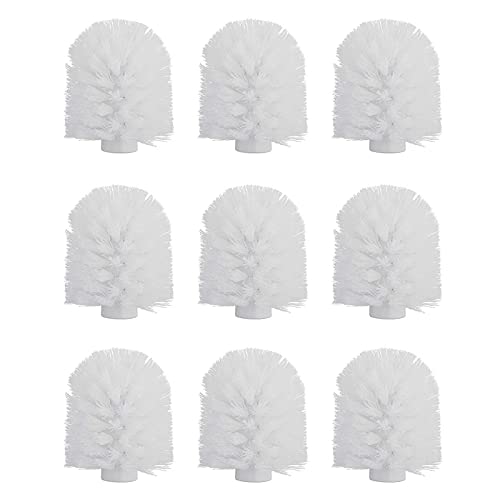 CASEWIND Replaceable Set of 9 Toilet Set Replacement Brushes, Toilet Brush Replacement White Brush Head Plastic for Toilet Toilet Bathroom von CASEWIND