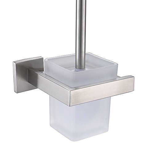 CASEWIND Wand WC Eckig Toilettenbürstenhalter, Klobürstenhalter Wandmontage, Gebürstet Edelstahl Toiletten Set Badaccessoires, die gebohrt Werden müssen CASEWIND Wand WC Eckig Toilettenbürstenhalter, Klobürstenhalter Wandmontage, Gebürstet Edelstahl Toiletten Set Badaccessoires, die gebohrt Werden müssen von CASEWIND
