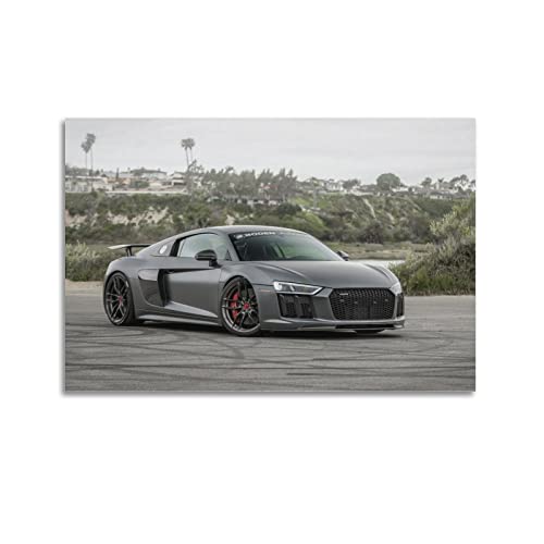 Sportauto-Poster für Audi R8 Rennauto, dekoratives Gemälde, Leinwand, Wand- und Kunstbild, Familien-Schlafzimmer, Dekoration, 60 x 90 cm von CASEZ