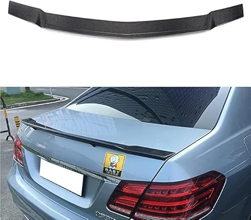 CASHI Auto Hinten Kofferraum Spoiler Heck Flügel Lippe, für Mercedes-Benz W212 Sedan E200 E250 E300 E350 E400 E500 E550 E63 AMG 2010-2015, ABS-Kunststoff, Glänzend Schwarz, Kohlefaser-Optik von CASHI