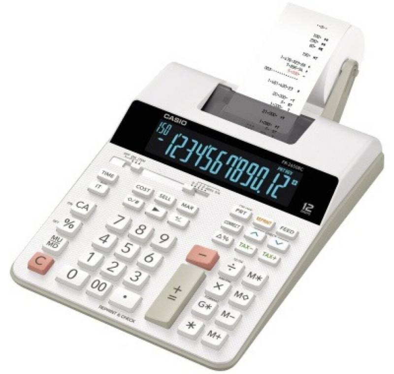 CASIO Papierscheren Tischrechner druckend FR-2650RC weiß von CASIO