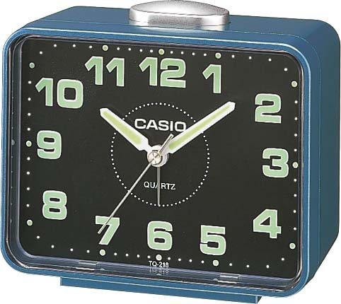 CASIO Quarzwecker TQ-218-2EF Wecker, Leuchtzeiger, Leuchtziffern, Schlafzimmer, Geschenkidee von CASIO