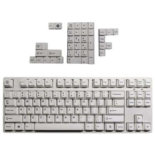 125Keys Cherry Profile Customs Minimalists White Original Keycaps PBT Dye Sublimations Keycaps For Mechanical Keyboards PBT Dye Sublimations Keycaps von CASNO