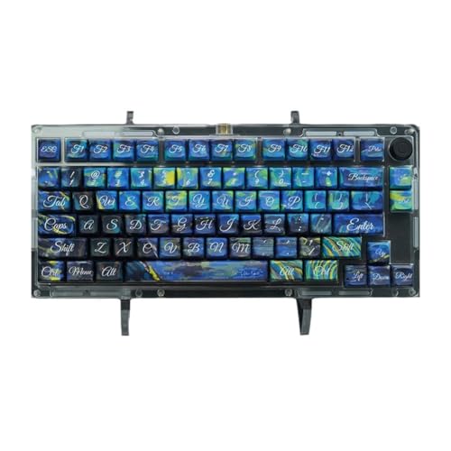 CASNO 126PBT Heat Sublimation XDA Profile Ölgemälde Thema Tastenkappe für mechanische Tastaturen Glatte und öldichte PBT-Tastenkappen von CASNO