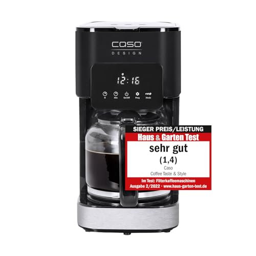 CASO Coffee Taste and Style Kaffeemaschine mit Permanentfilter, 1,5 l, optimale Brühtemperatur 92-96 °C, Tropf-Stopp, optimierter Brühkopf, Edelstahl, 12 Tassen von Caso