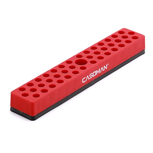 CASOMAN 1/4" Hex Bit Organizer with Magnetic Base - Red, 43 Hole Bit Organizer with Strong Magnetic Base, Magnetic Bit Organizer for Your Specialty CASOMAN 1/4" Hex Bit Organizer with Magnetic Base - Red, 43 Hole Bit Organizer with Strong Magnetic Base, Magnetic Bit Organizer for Your Specialty von CASOMAN